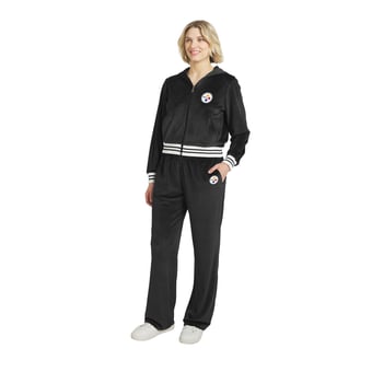 Women's WEAR by Erin Andrews  Black Pittsburgh Steelers Velour Track Suit