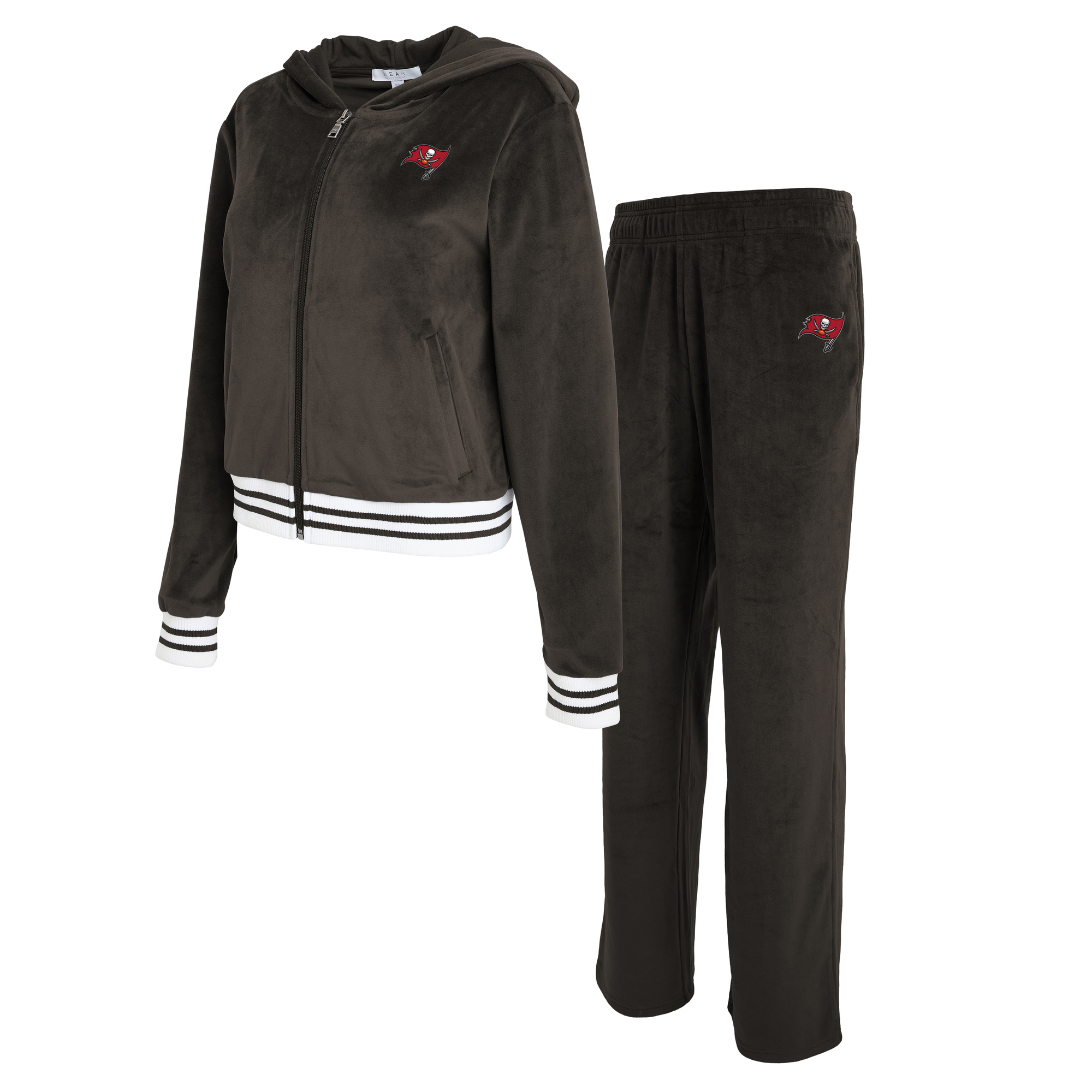 Women's WEAR by Erin Andrews  Pewter Tampa Bay Buccaneers Velour Track Suit