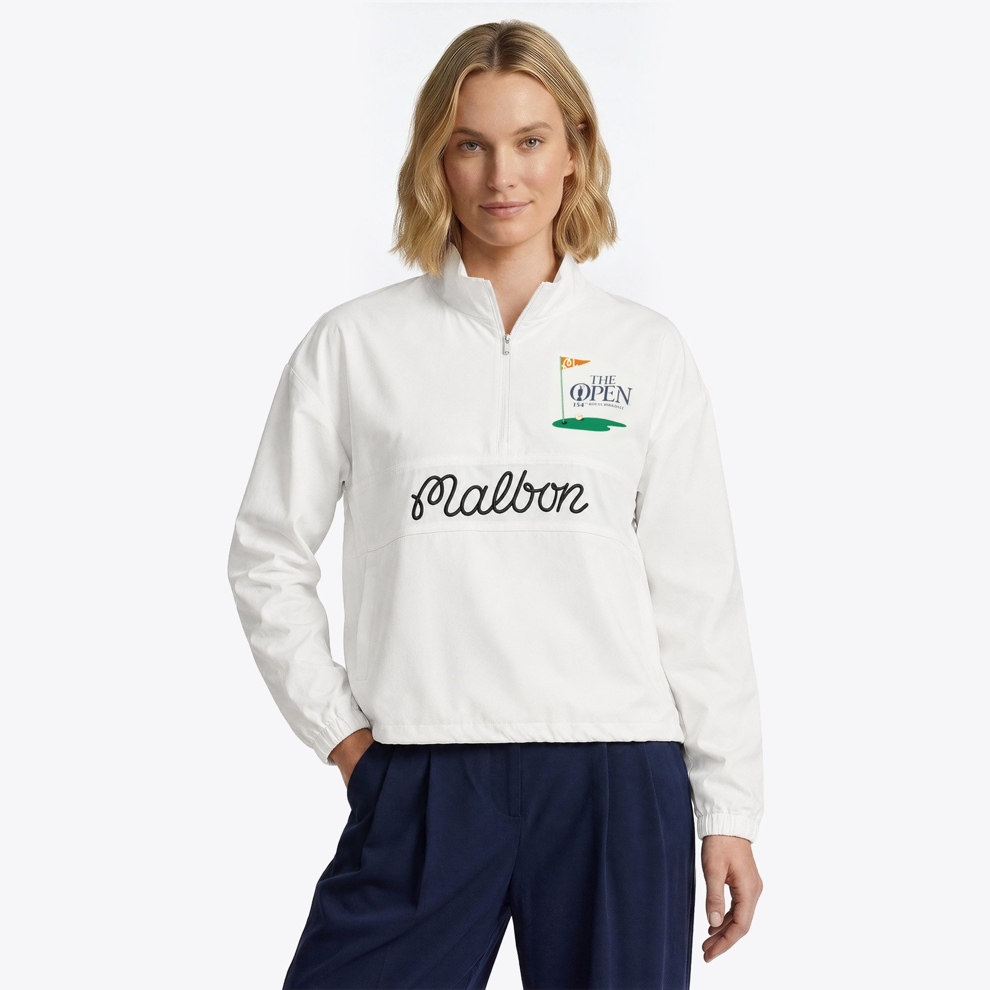 Giacca a vento The 154th Open Royal Birkdale Malbon Flag - Bianco - Donna