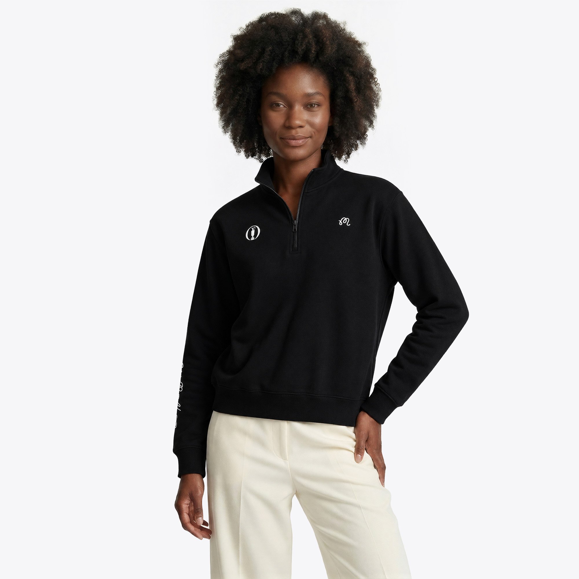 Maglia 1/4 cernia The 154th Open Royal Birkdale Malbon Flag - Nero - Donna