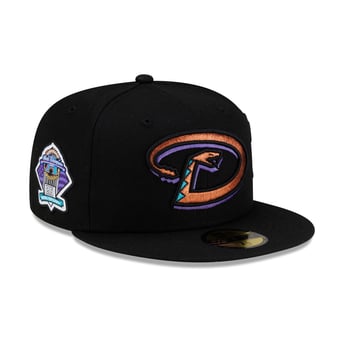 Men's New Era  Black Arizona Diamondbacks 2001 World Series Champions 25th Anniversary Side Patch 59FIFTY Fitted Hat