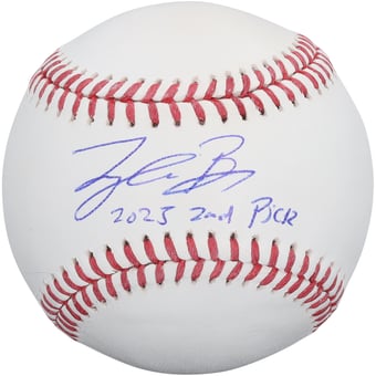 Tyler Bremner Los Angeles Angels Autographed Baseball with "2025 2nd Pick" Inscription