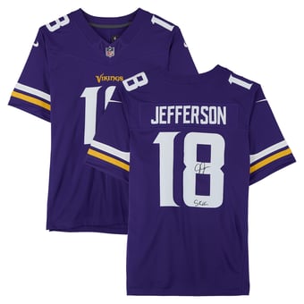 Justin Jefferson Minnesota Vikings Autographed Nike Purple Limited Jersey with "SKOL" Inscription