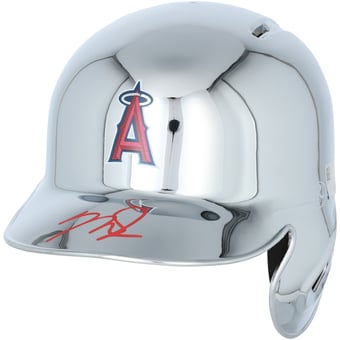 Mike Trout Los Angeles Angels Autographed Chrome Mini Batting Helmet
