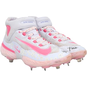 Pete Alonso New York Mets Autographed Game-Used Pink Nike Cleats from the 2025 MLB Season - HH98515754-55