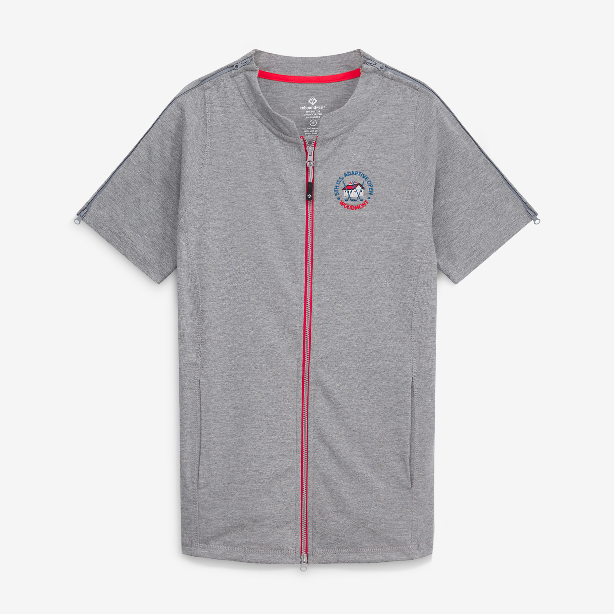 Women’s 2026 U.S. Adaptive Open Reboundwear Gray Corrine Tri-Blend Full-Zip T-Shirt