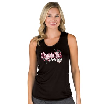 Women's Concepts Sport Black Virginia Tech Hokies Marathon Racerback Tank Top