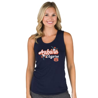Women's Concepts Sport Navy Auburn Tigers Marathon Racerback Tank Top