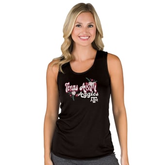 Women's Concepts Sport Black Texas A&M Aggies Marathon Racerback Tank Top