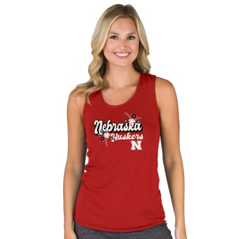 Women's Concepts Sport Scarlet Nebraska Huskers Marathon Racerback Tank Top
