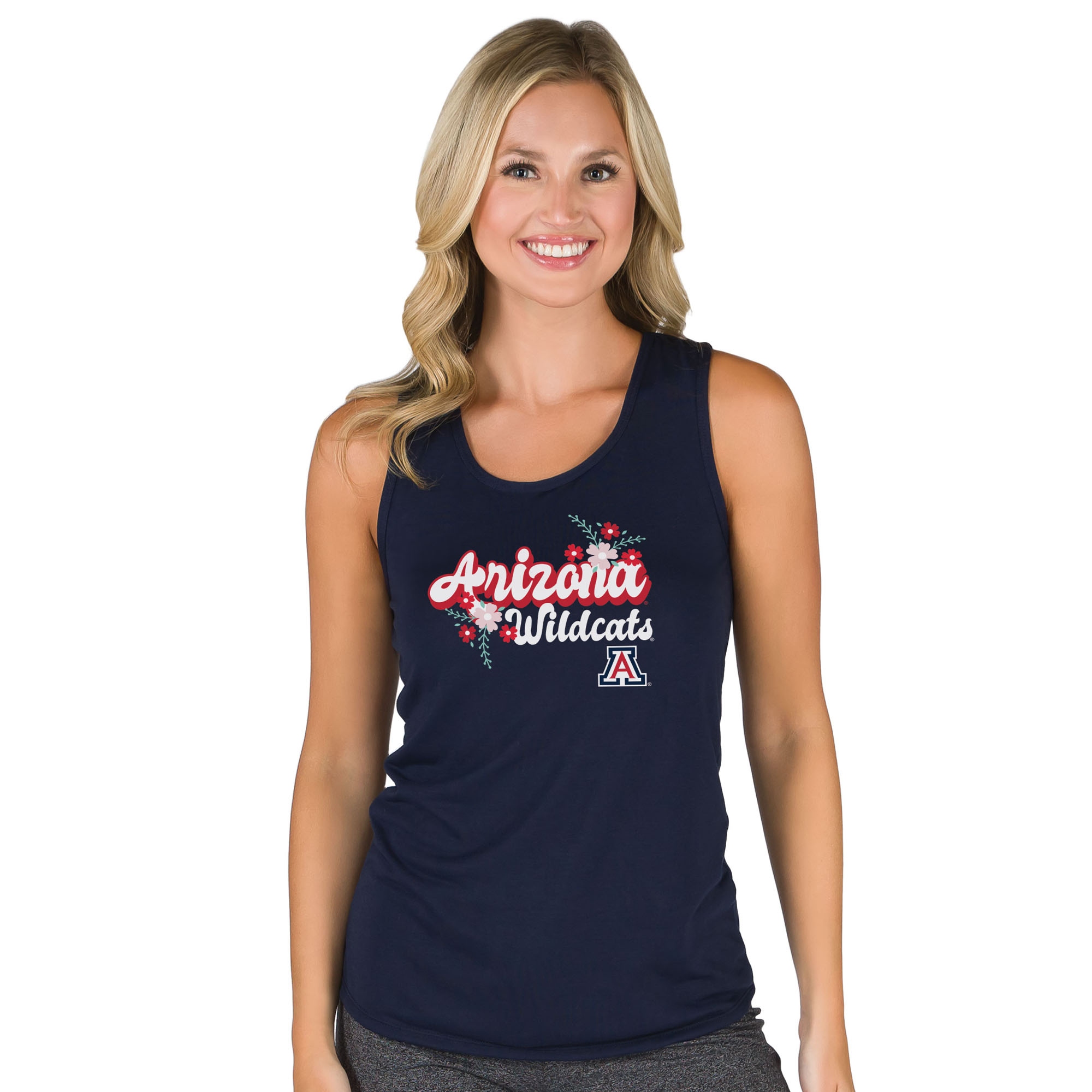 Women's Concepts Sport Navy Arizona Wildcats Marathon Racerback Tank Top