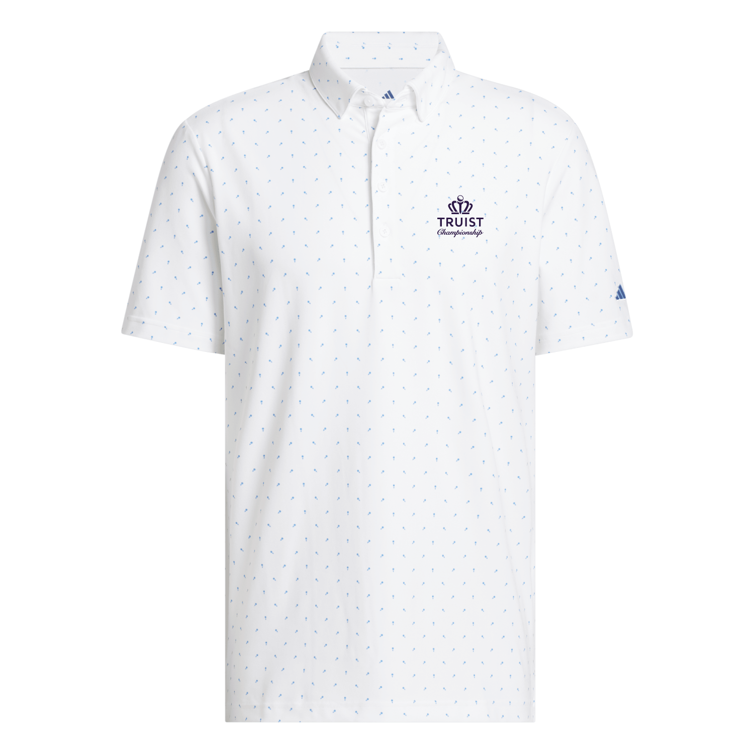 Men’s adidas White Truist Championship Ultimate365 Micro Print Polo Men’s adidas White Truist Championship Ultimate365 Micro Print Polo
