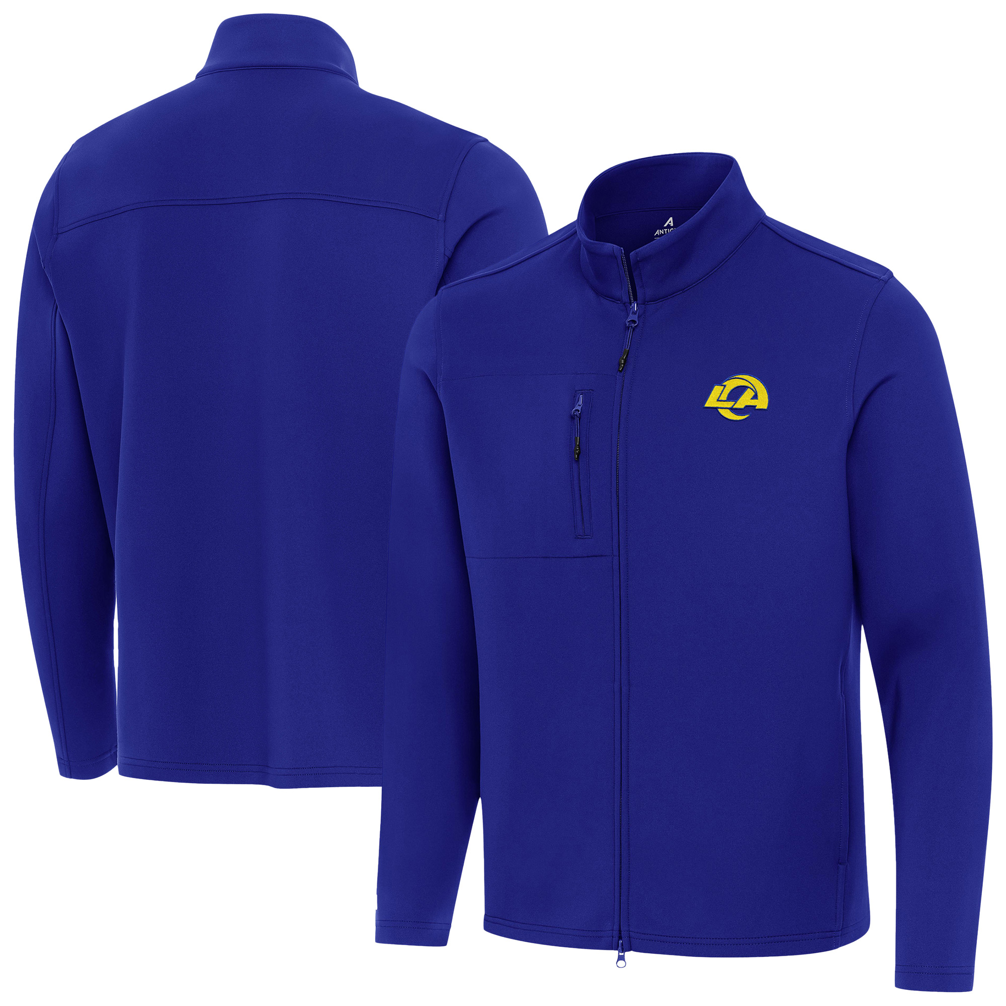 Men's Antigua Royal Los Angeles Rams Objection DBP Full-Zip Jacket