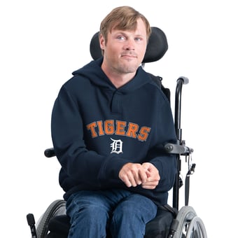 Men's G-III Sports by Carl Banks Navy Detroit Tigers Adaptive Fan Favorite Fleece Hoodie
