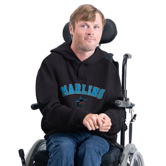 Men's G-III Sports by Carl Banks Black Miami Marlins Adaptive Fan Favorite Fleece Hoodie