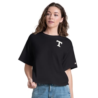 Women's Starter Black Tennessee Volunteers Advantage Cropped T-Shirt