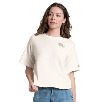 Women's Starter White Missouri Tigers Advantage Cropped T-Shirt