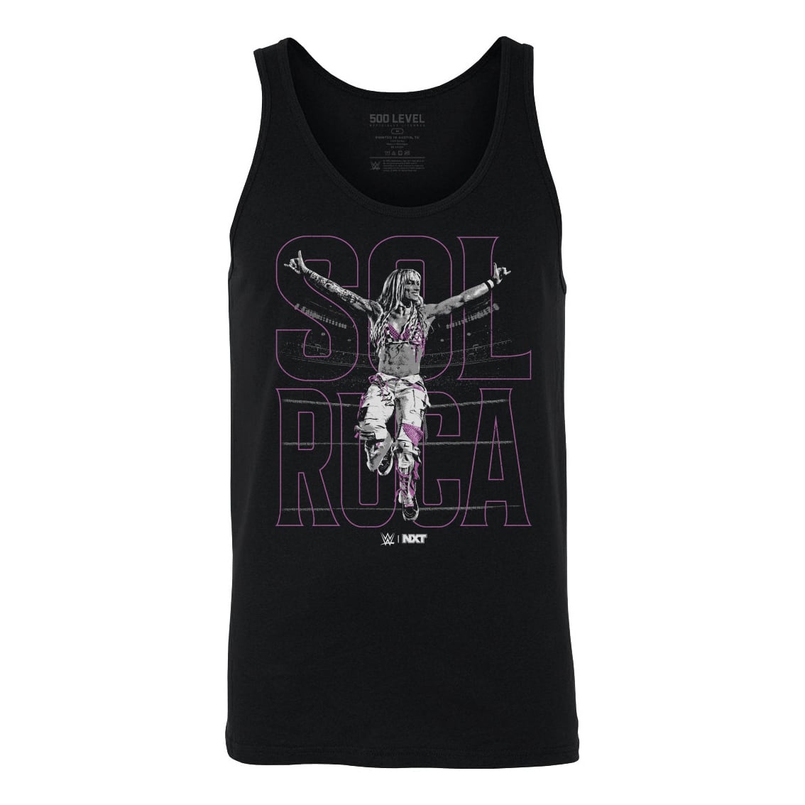 Men's 500 Level Black Sol Ruca Name Outline Tank Top