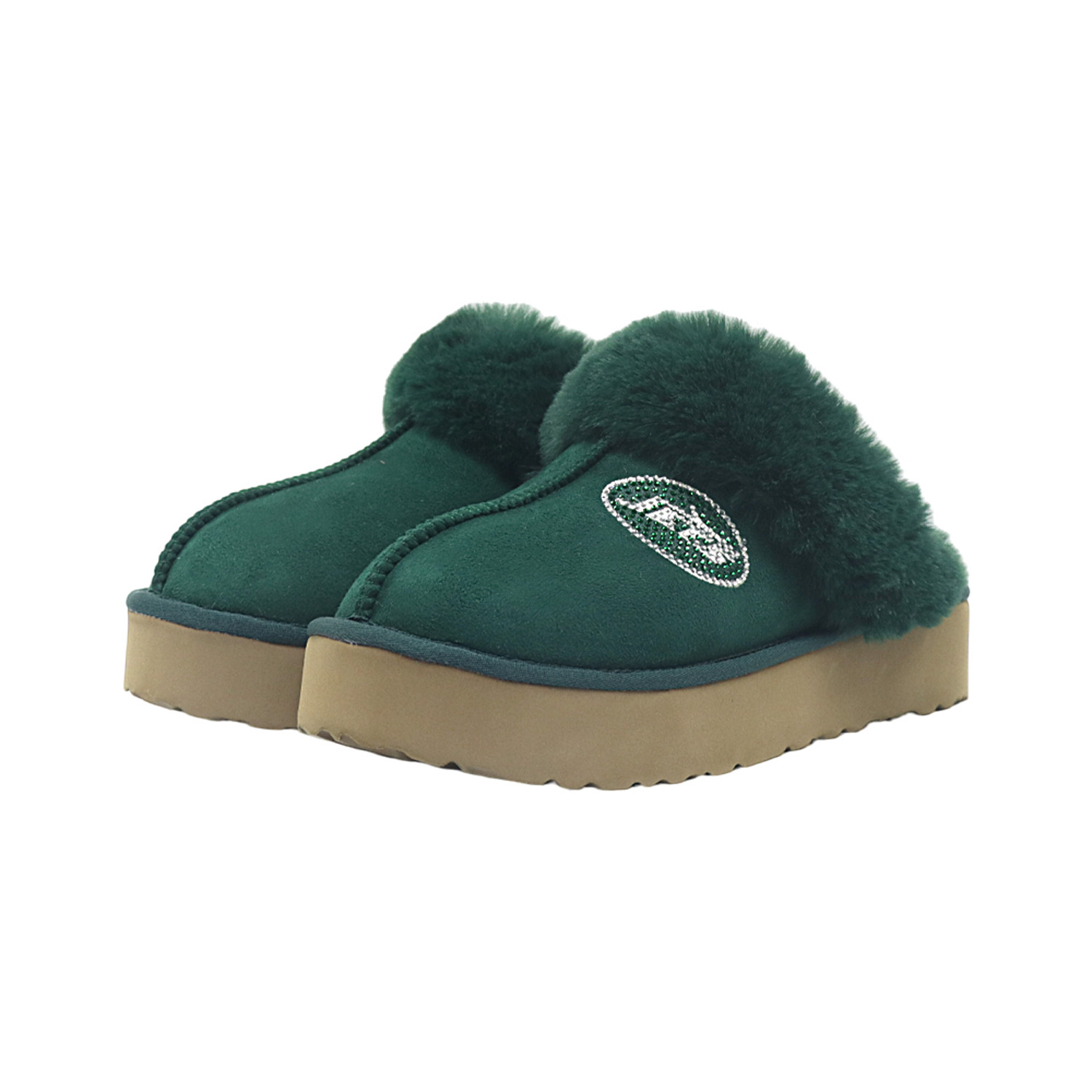 Unisex FABGATING by Cuce  Green New York Jets Team Color Slipper Boots