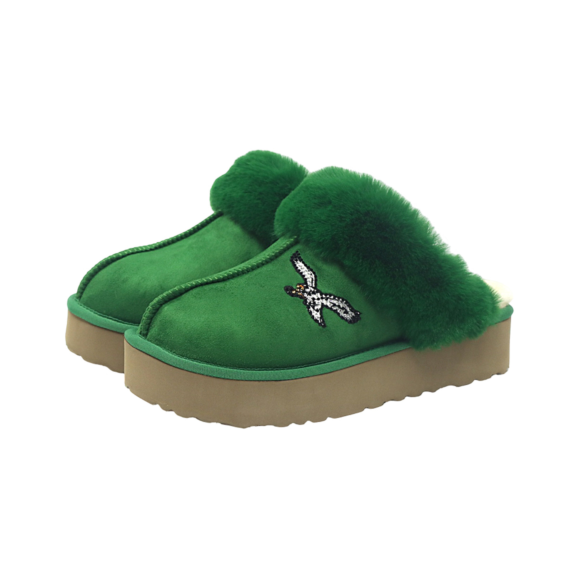 Unisex FABGATING by Cuce  Kelly Green Philadelphia Eagles Team Color Slipper Boots