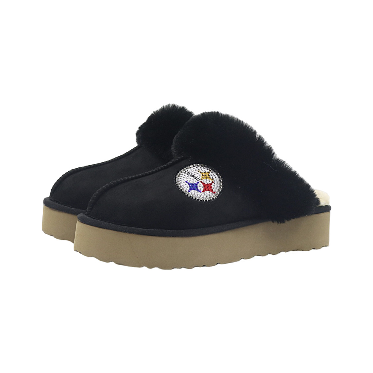 Unisex FABGATING by Cuce Black Pittsburgh Steelers Team Color Slipper Boots