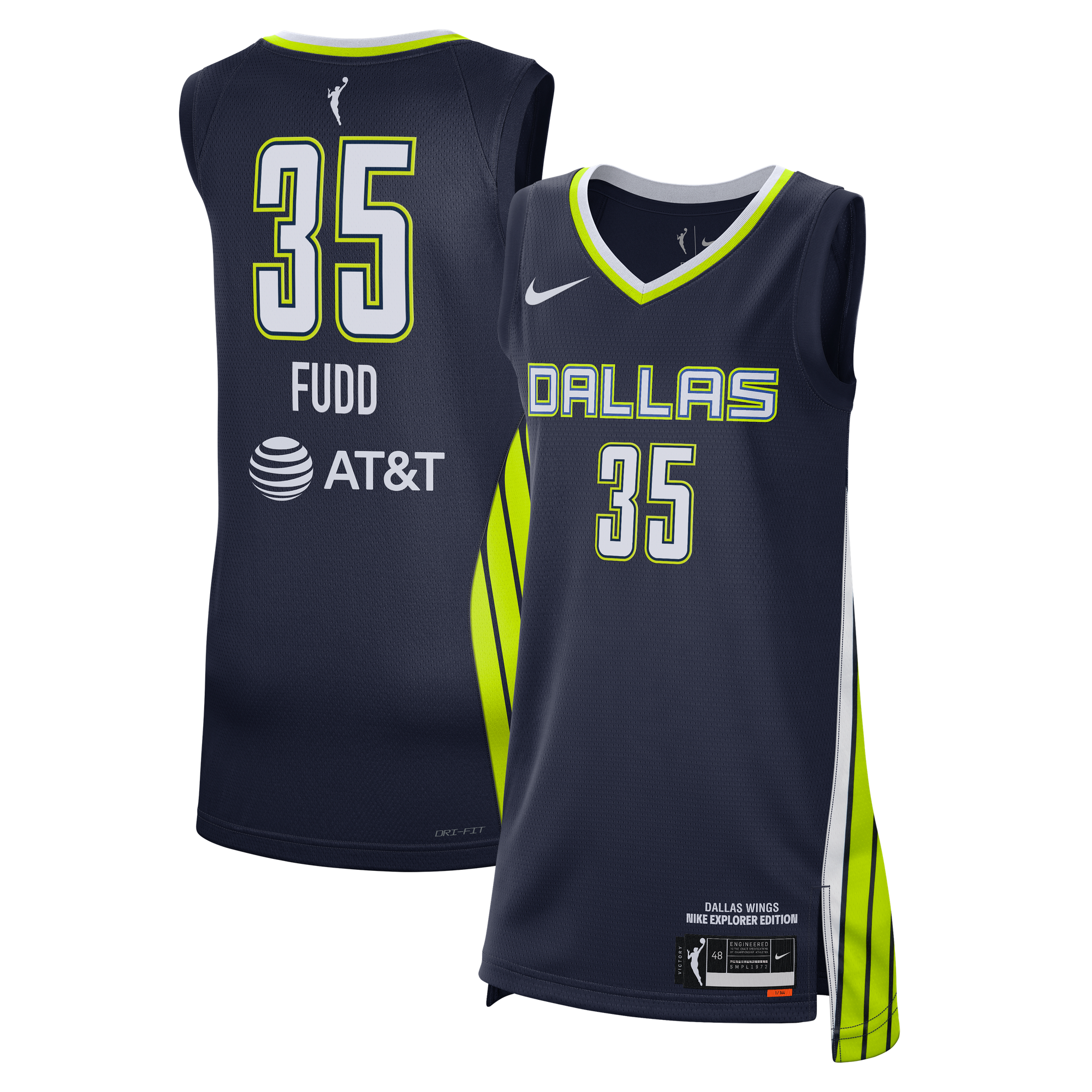 Unisex Nike Azzi Fudd Navy Dallas Wings 2026 WNBA Draft Pick Explorer Edition Victory Jersey