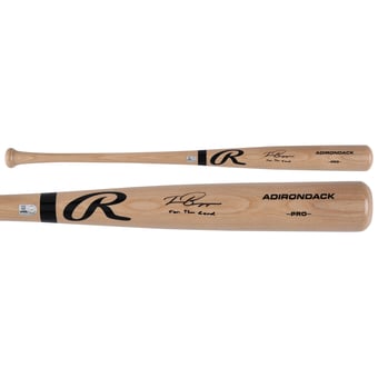 Travis Bazzana Cleveland Guardians Autographed Blonde Rawlings Pro Bat with "For The Land" Inscription