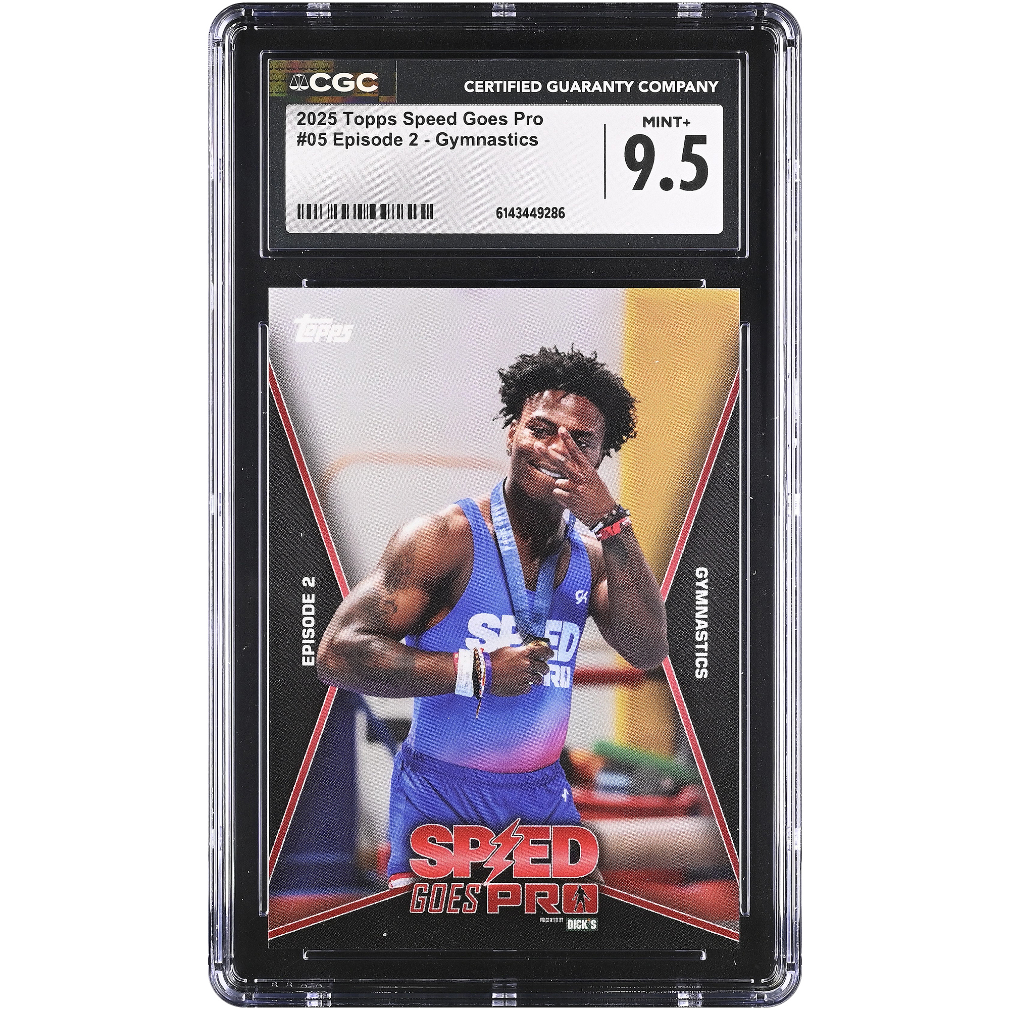IShowSpeed Content Creator 2025 Topps Speed Goes Pro Episode 2 - Gymnastics #05 CGC Authenticated 9.5 Card