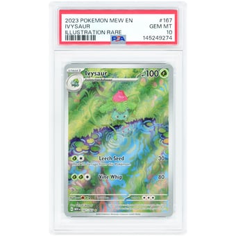 Ivysaur 2023 Pokemon Scarlet & Violet 151 Illustration Rare #167 PSA Authenticated 10 Card