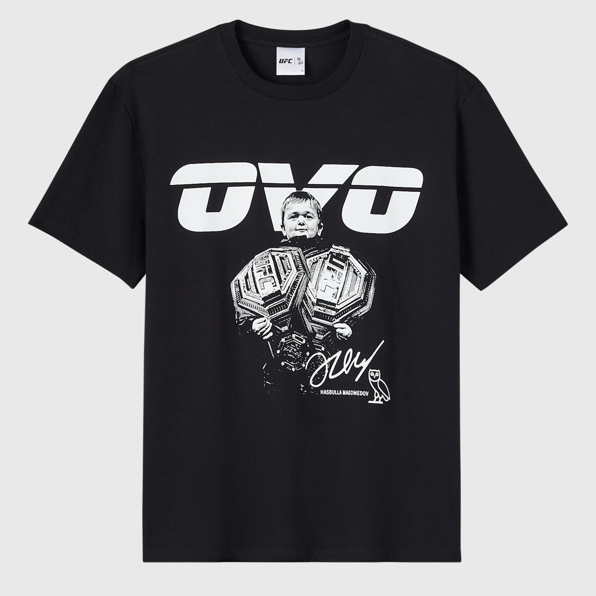 Men's OVO x UFC Black Hasbulla Graphic T-Shirt
