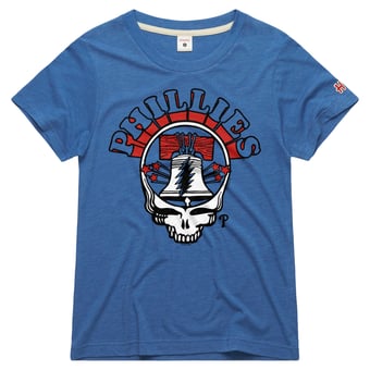 Women's Homage x Grateful Dead  Royal Philadelphia Phillies Americana Tri-Blend T-Shirt