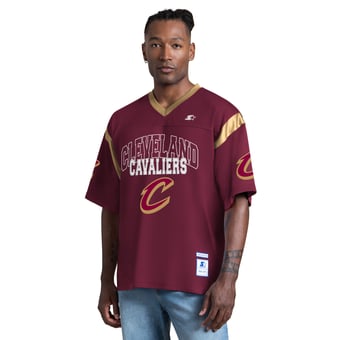 Men's Starter Wine Cleveland Cavaliers Game Day V-Neck T-Shirt