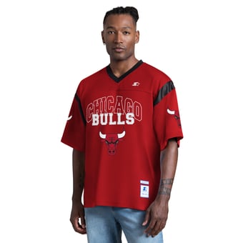 Men's Starter Red Chicago Bulls Game Day V-Neck T-Shirt