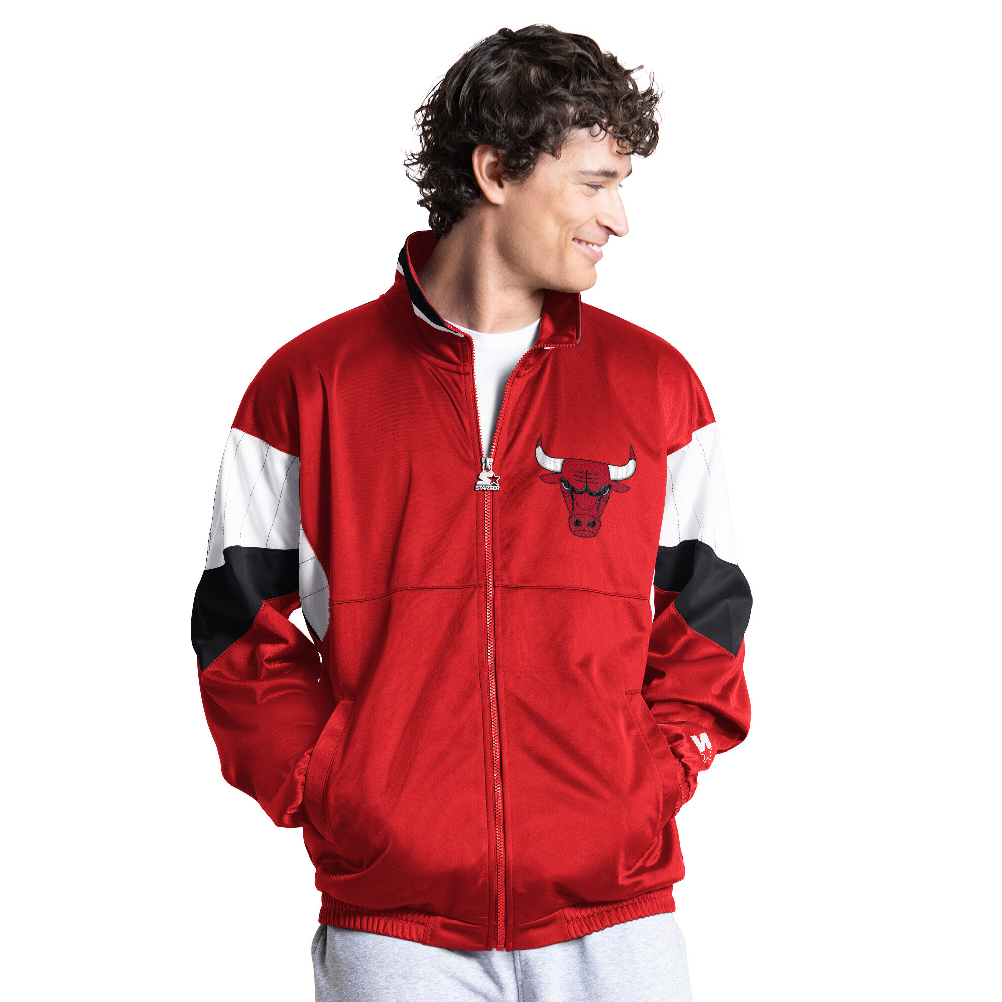 Men’s Starter Red Chicago Bulls Legacy Full-Zip Track Jacket Men’s Starter Red Chicago Bulls Legacy Full-Zip Track Jacket