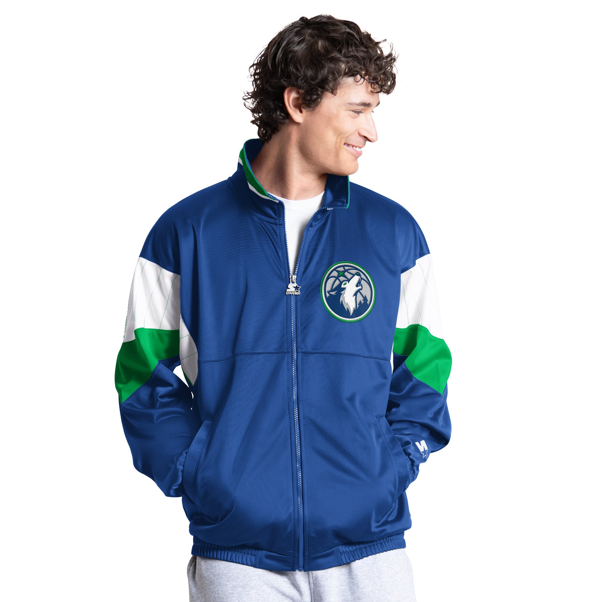 Starter Men's Navy Minnesota Timberwolves Legacy Full-Zip Track Jacket - Navy