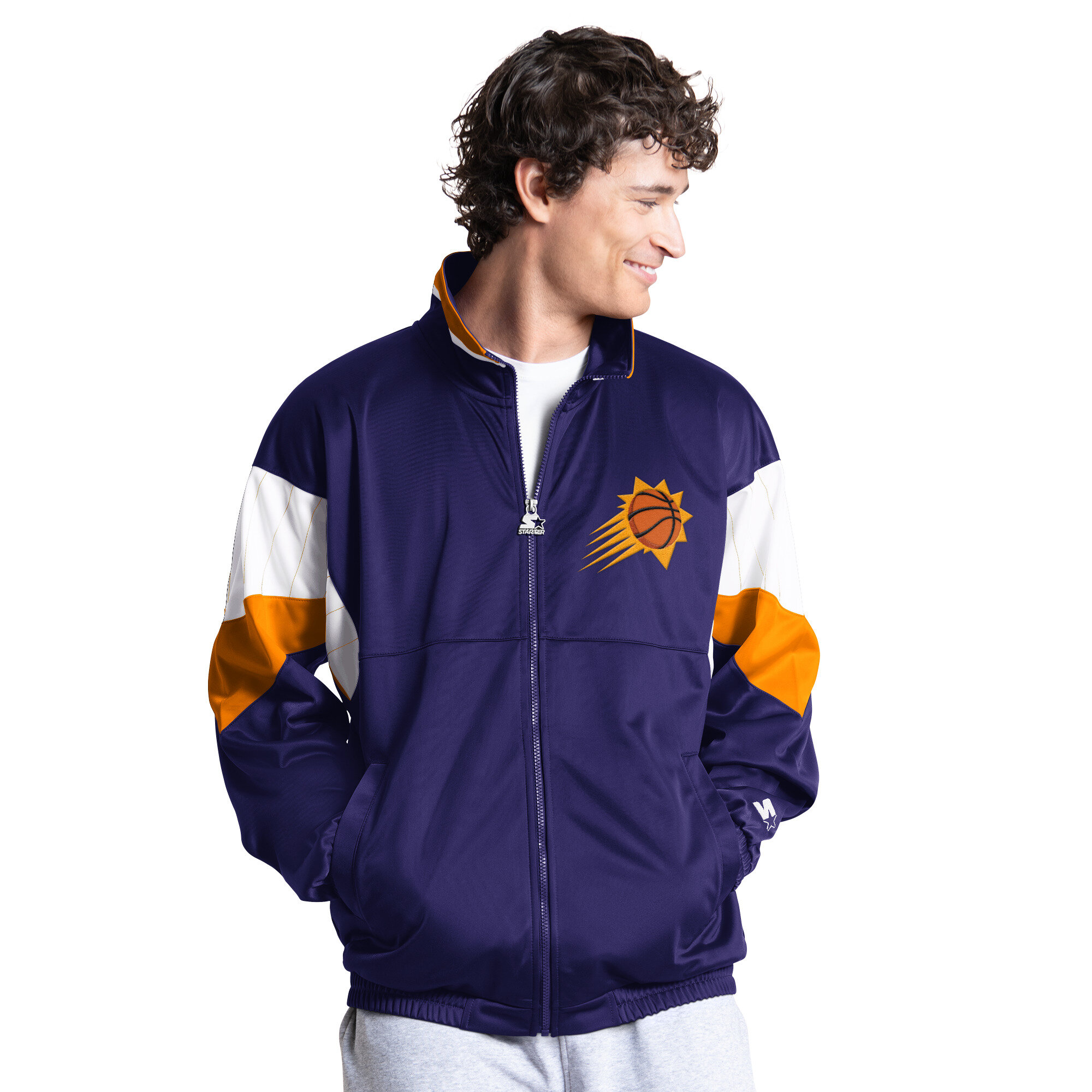 Men's Starter Purple Phoenix Suns Legacy Full-Zip Track Jacket