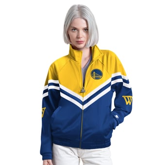 Women's Starter  Royal Golden State Warriors Fan Club Full-Zip Raglan Track Jacket
