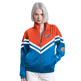Women's Starter  Blue Oklahoma City Thunder Fan Club Full-Zip Raglan Track Jacket
