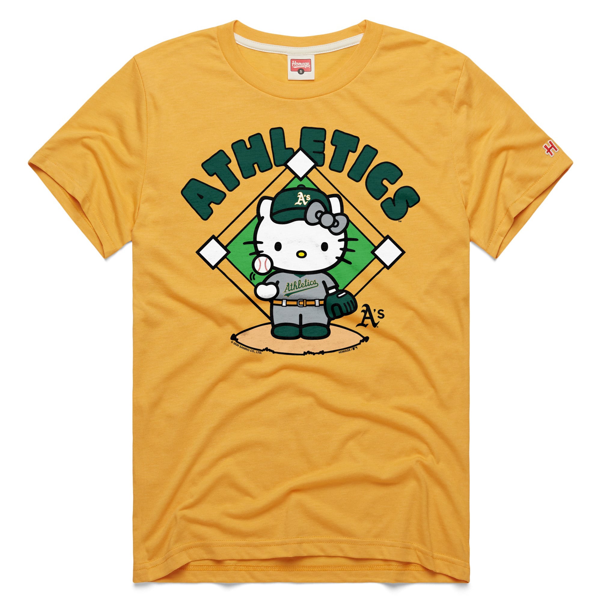 Unisex Homage  Gold Athletics Hello Kitty Tri-Blend T-Shirt