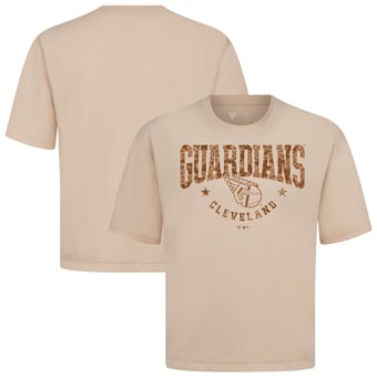 Unisex Levelwear Khaki Cleveland Guardians 2026 Armed Forces Day Camo Luxe Signature Archway Knit T-Shirt