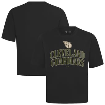 Unisex Levelwear Black Cleveland Guardians 2026 Armed Forces Day Stencil Arch Luxe Signature Archway Knit T-Shirt