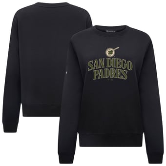 Women's Levelwear Black San Diego Padres 2026 Armed Forces Day Yvette Stencil Art Tri-Blend Sweatshirt