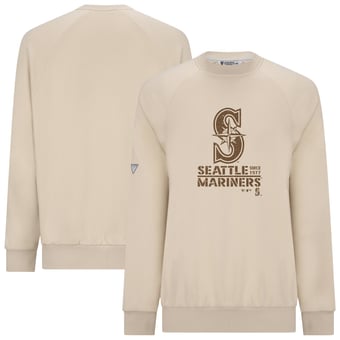 Men's Levelwear Khaki Seattle Mariners 2026 Armed Forces Day Sortie Connect Raglan Sweatshirt