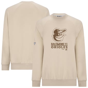 Men's Levelwear Khaki Baltimore Orioles 2026 Armed Forces Day Sortie Connect Raglan Sweatshirt
