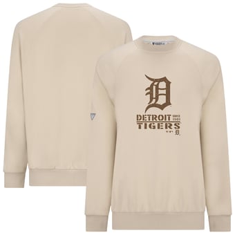 Men's Levelwear Khaki Detroit Tigers 2026 Armed Forces Day Sortie Connect Raglan Sweatshirt