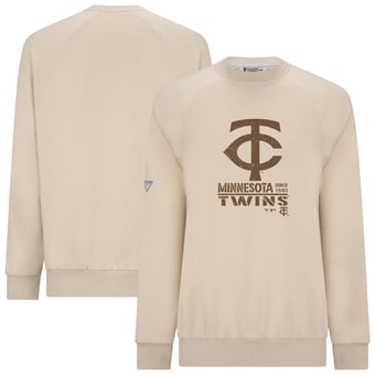 Men's Levelwear Khaki Minnesota Twins 2026 Armed Forces Day Sortie Connect Raglan Sweatshirt