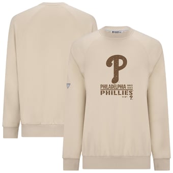 Men's Levelwear Khaki Philadelphia Phillies 2026 Armed Forces Day Sortie Connect Raglan Sweatshirt