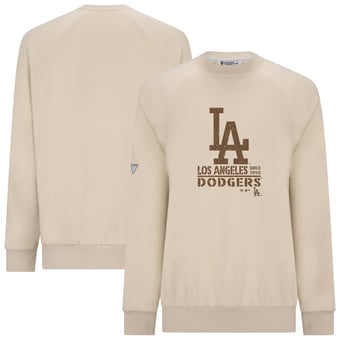Men's Levelwear Khaki Los Angeles Dodgers 2026 Armed Forces Day Sortie Connect Raglan Sweatshirt