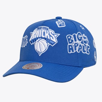 Unisex Mitchell & Ness  Blue New York Knicks Downtown Doodle Pro Snapback Hat