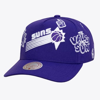 Unisex Mitchell & Ness  Purple Phoenix Suns Hardwood Classics Downtown Doodle Pro Snapback Hat